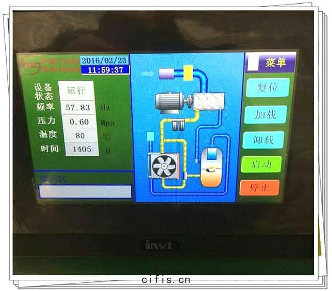 薩震空壓機(jī)運行表