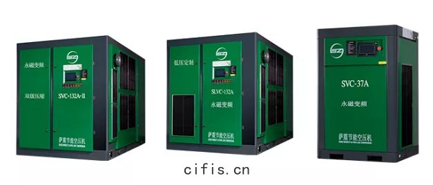 薩(sà)震參加南通國際(jì)紡織(zhī)展的(dí)永磁變(biàn)頻(pín)節能空壓(yā)機