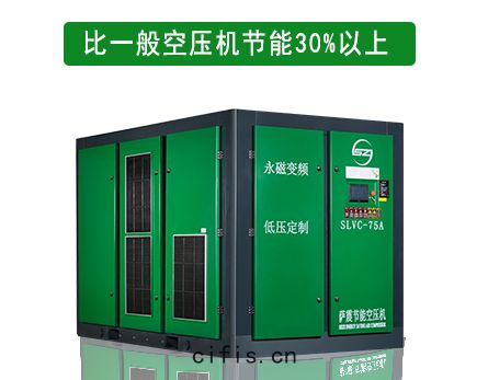 薩(sà)震(zhèn)空(kōng)壓機比一般空(kōng)壓機節(jié)能30%以上